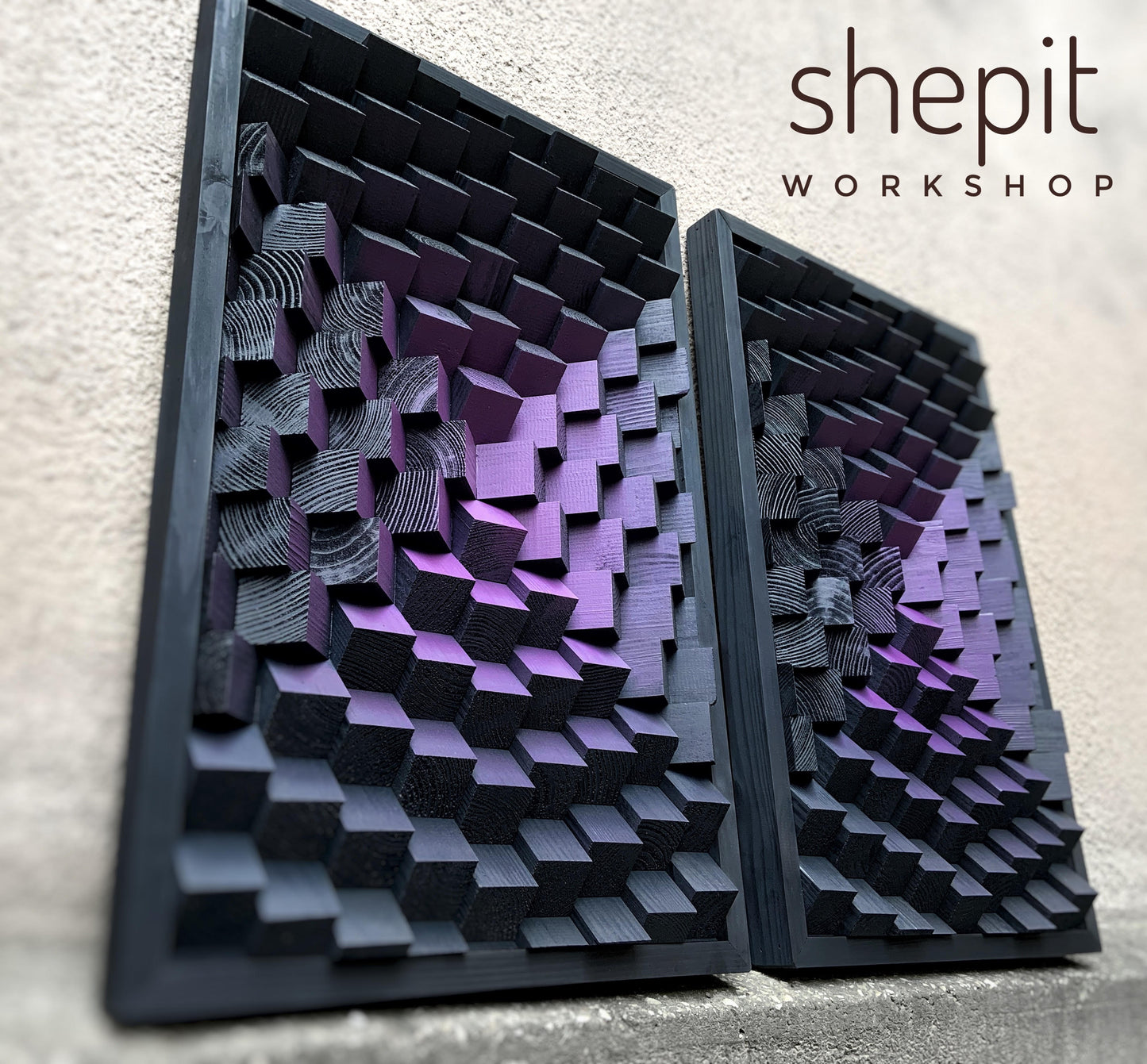 Wood Wall Art - 3D Acoustic Panels - Music Room Decor - Sound Diffuser