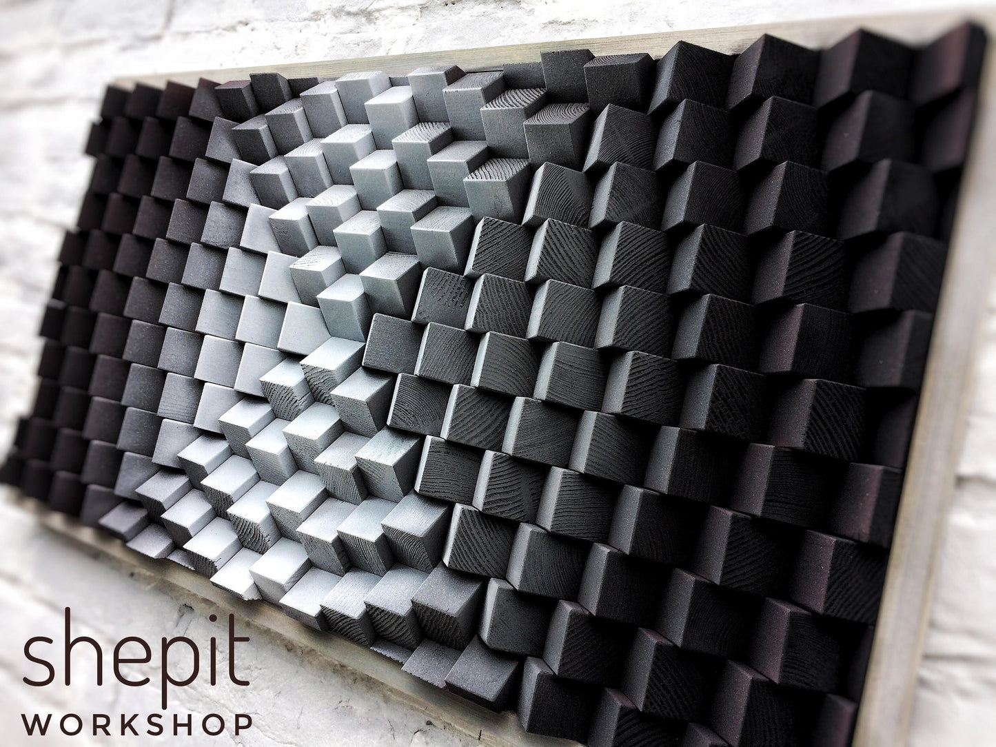 3D Wood Wall Art - Sound Diffuser Acoustic Panel