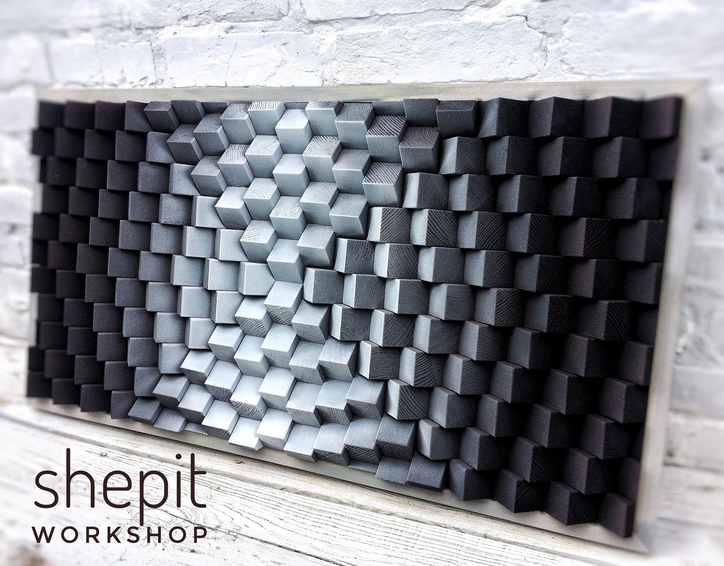 3D Wood Wall Art - Sound Diffuser Acoustic Panel