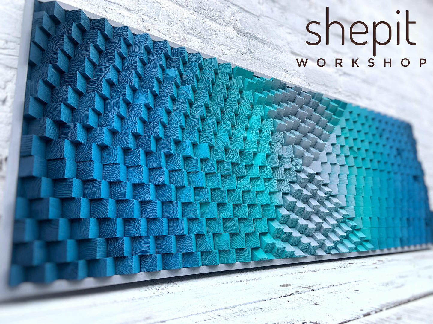 Ceiling Acoustic Panel - Sound Diffuser - Wood Wall Art