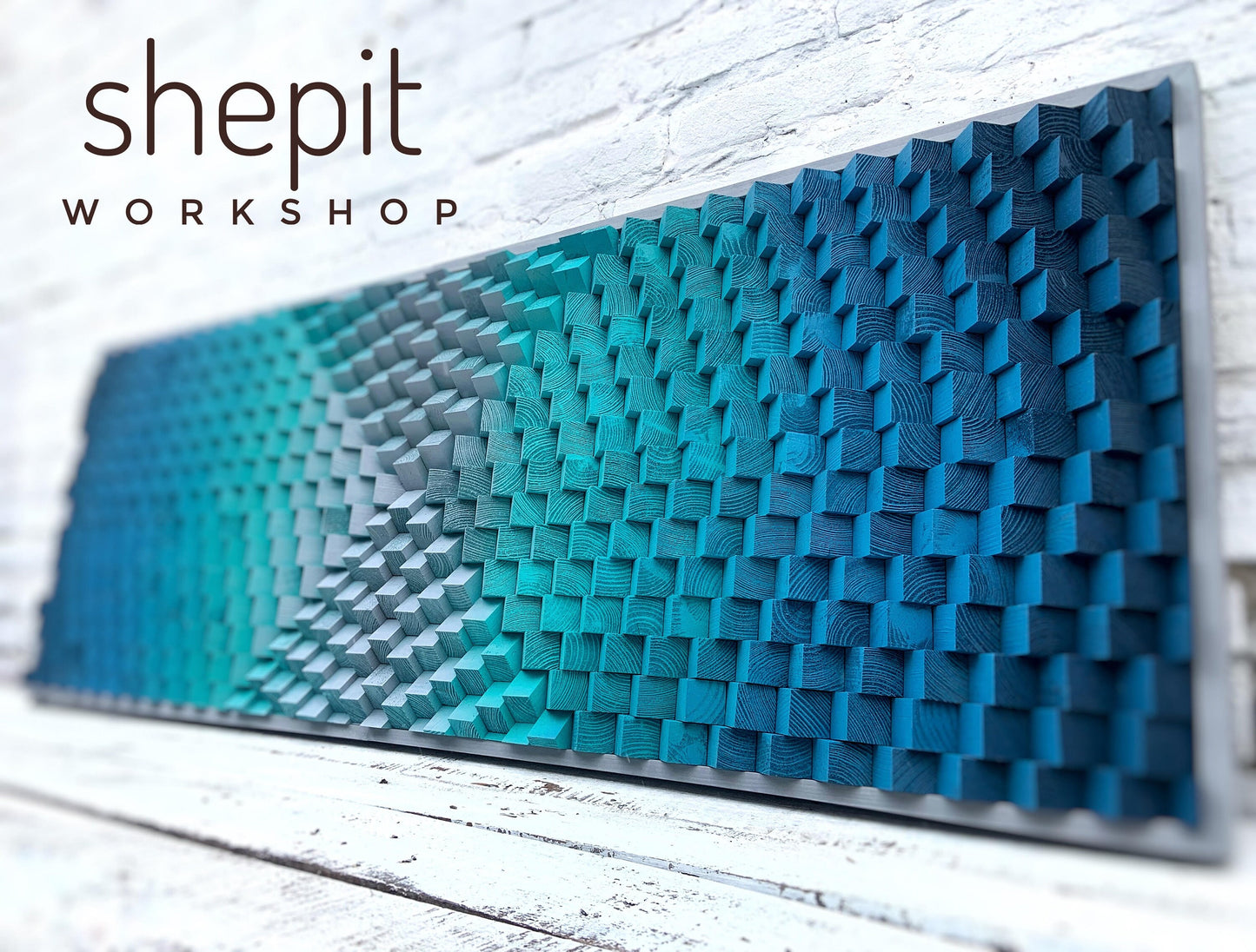 Wood Wall Art - Turquoise Ceiling Acoustic Panel