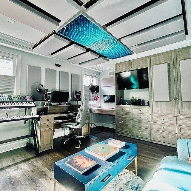 Ceiling Acoustic Panel - Sound Diffuser - Wood Wall Art
