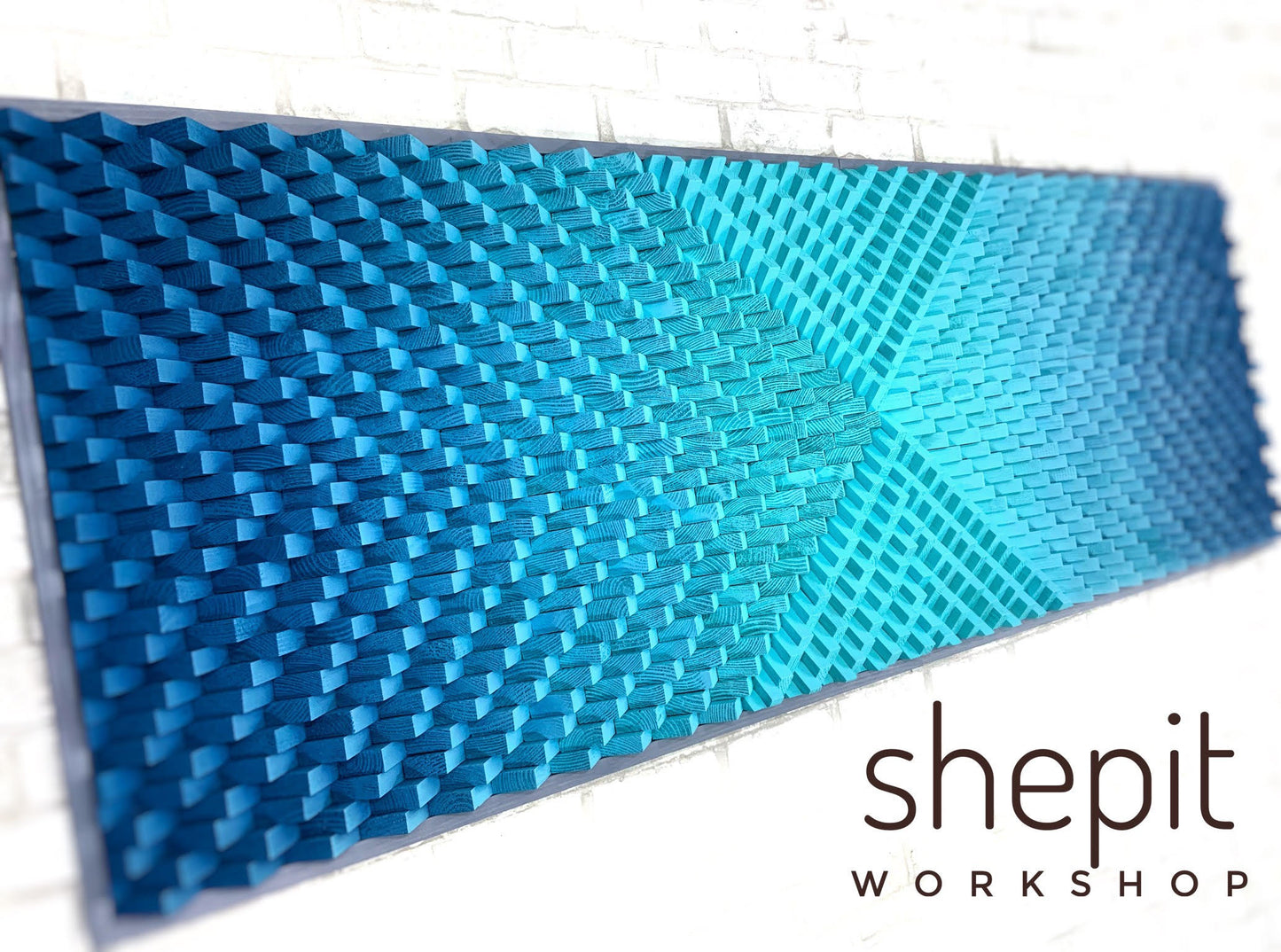 Wood Wall Art - 3D Geometric - Acoustic Panel - Sound Diffuser