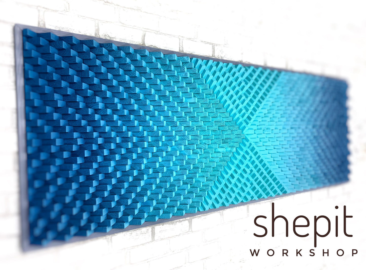 Wood Wall Art - 3D Geometric - Acoustic Panel - Sound Diffuser